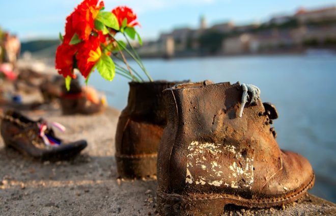 Encounter Shoes on the Danube – iron footwear that stands as a monument to the thousands executed along the bank of the Danube.