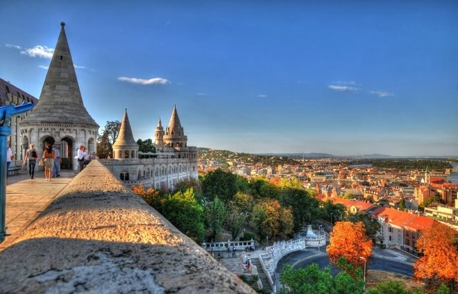 The Fisherman's Bastion in Budapest in HDR