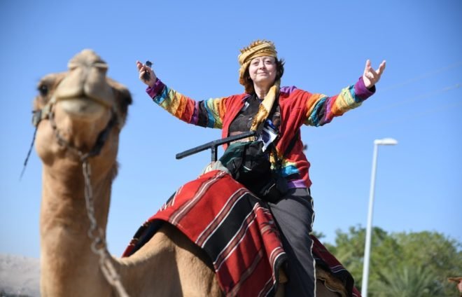 Women on camel