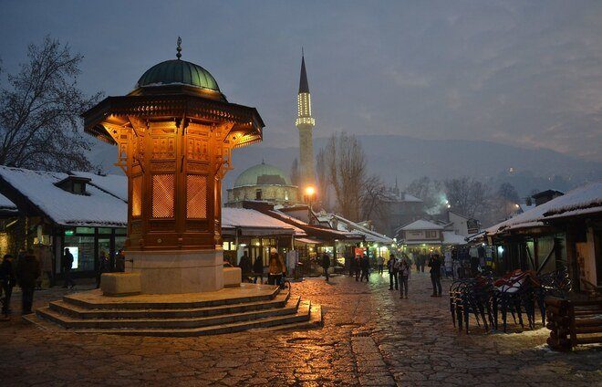 Explore Baščaršija, Sarajevo’s old bazaar and the historical and cultural center of the city.