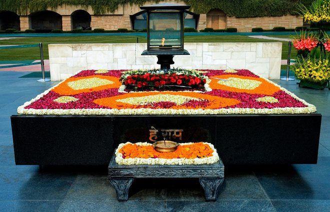 Pay homage to Mahatma Gandhi at the Raj Ghat.
