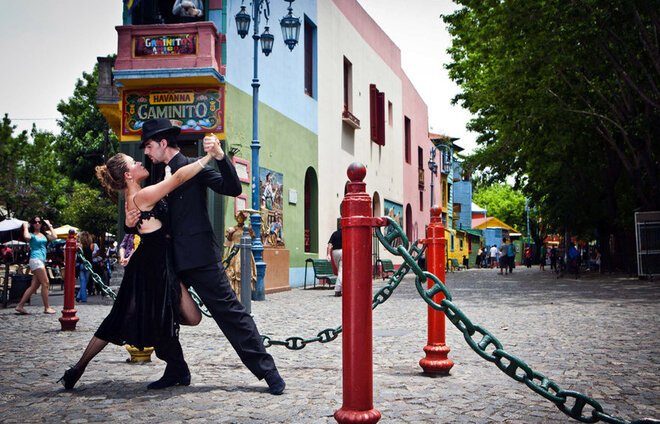 Experience a tango show at El Viejo Almacen, one of the famous tango houses in Buenos Aires.