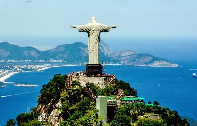 Board a cog-train for the ride through Tijuca Forest up Corcovado Mountain where the towering statue of Christ the Redeemer stands.