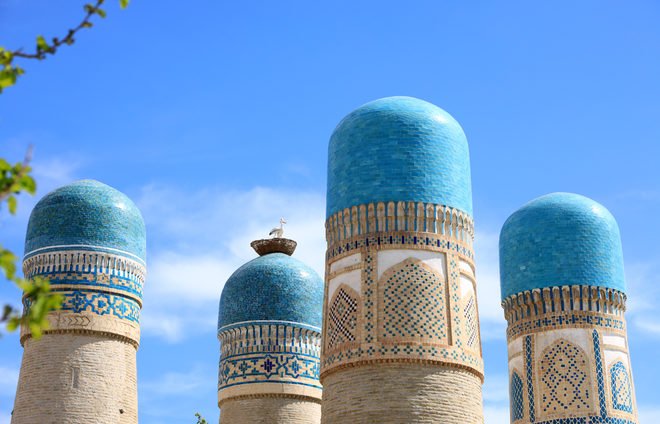 Chor Minor - an historic mosque in Bukhara.