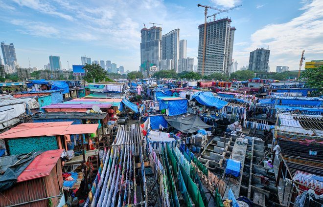 View the Dhobi Ghat, the world's largest outdoor laundromat.