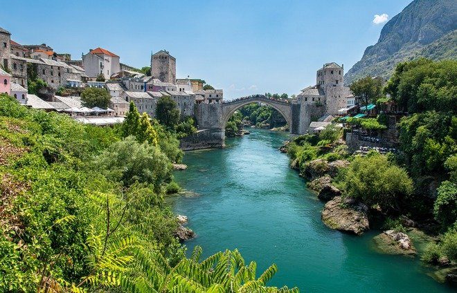 Spend time in Mostar, which is famous for the Balkans’ most celebrated bridge. The Old Bridge (Stari Most), built during the time of Suleiman the Magnificent in 1557, is one of Bosnia and Herzegovina’s most recognizable landmarks, and is considered one of the most exemplary pieces of Islamic architecture in the Balkans.